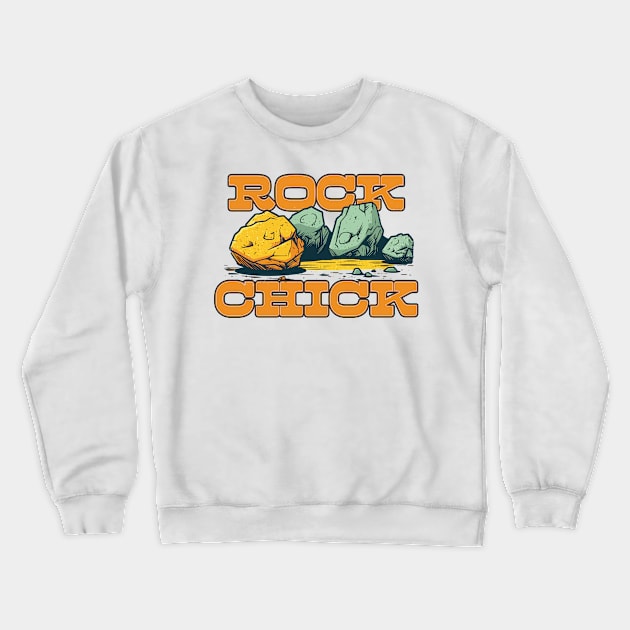 Rock Chick - Petrology/Geology Geek Design Crewneck Sweatshirt by DankFutura